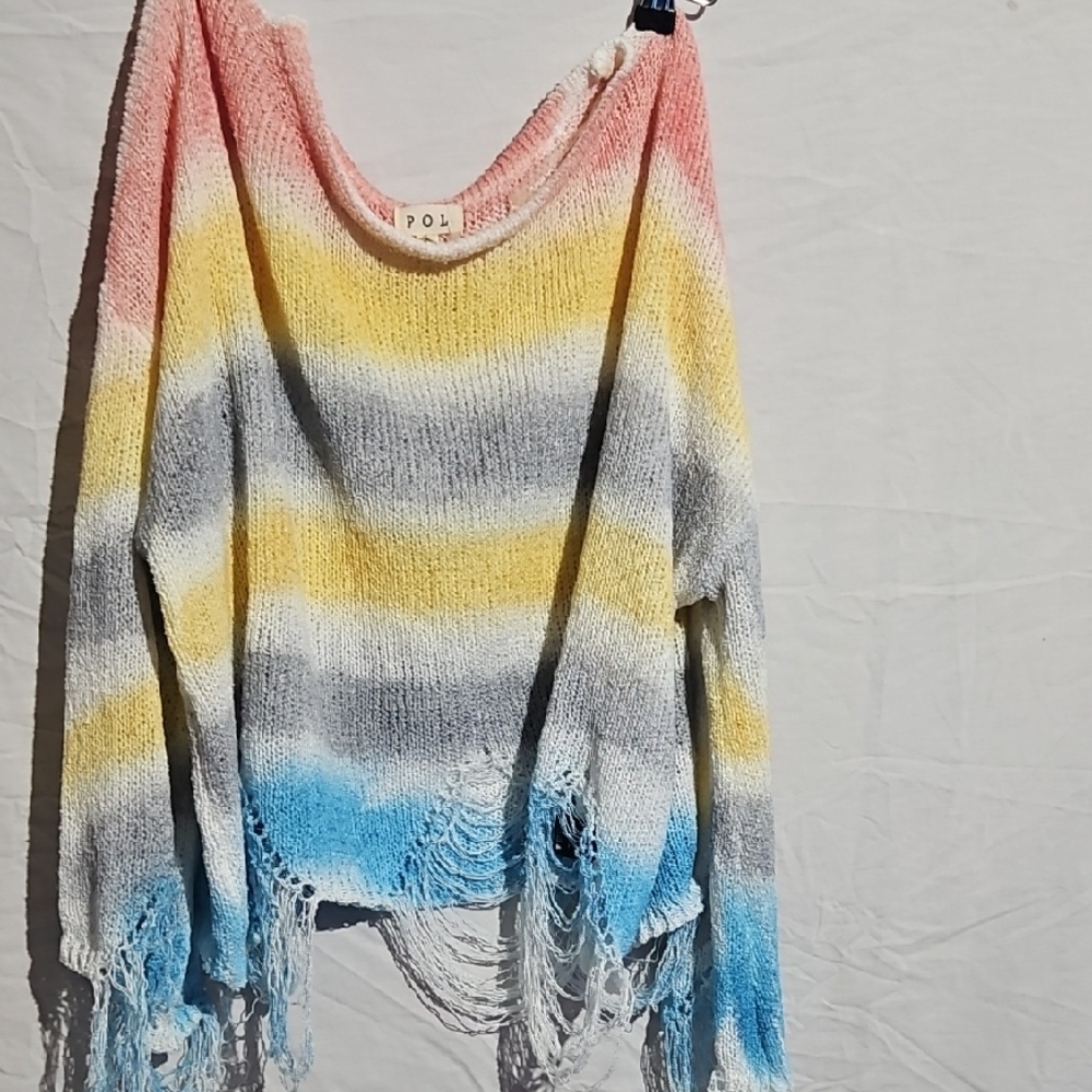 POL Vibrant Striped Women's Sweater